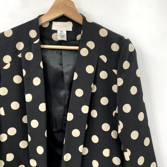 Anthropologie Corey Lynn Calter Black polka dot blazer - Picture 3 of 5